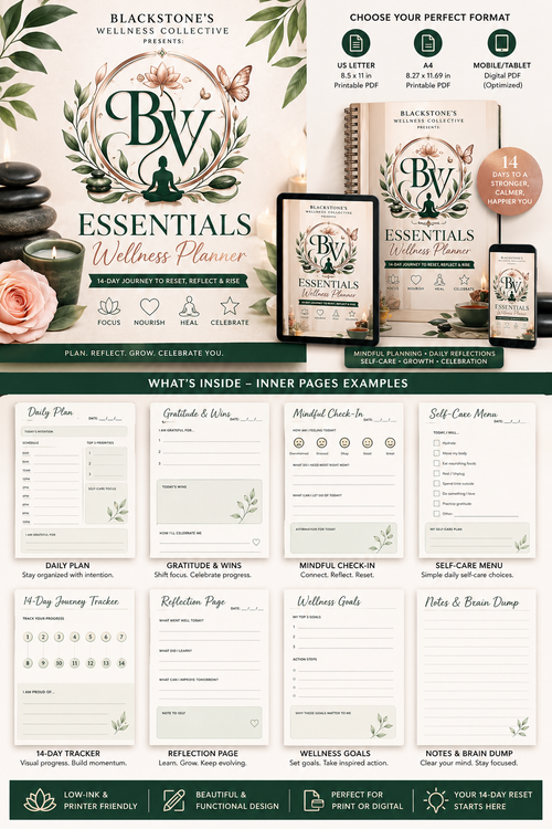 Blackstone's Wellness Collective Essentials Wellness Journal - 14 Day